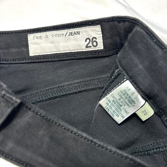 Rag and Bone Moto High Rise Double White Stripe Jeans Women's 26" - Picture 6 of 6